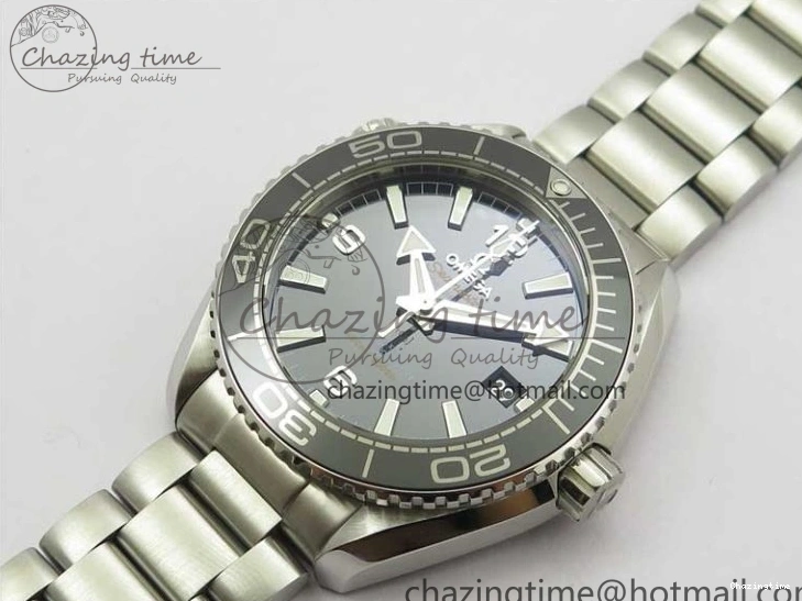 0217 Planet Ocean 39.5mm Black Ceramic Bezel SS VSF 1:1 Best Edition Black Dial on SS Bracelet A Stretchable 7890